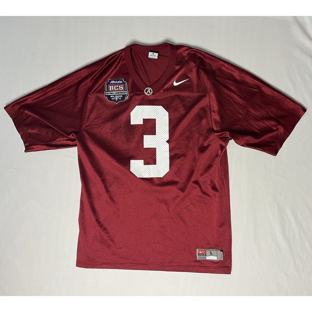 Nike Alabama Football 2012 BCS National Championship Jersey Size Large Red #3